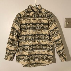 Woolrich Mens Shirt Size M Cotton Flannel Outdoor Adventures Hunting Camping